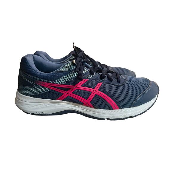 ASICS GEL-Contend 6 Running Shoes Blue Pink Glo, Womens Size 10 - Picture 1 of 10
